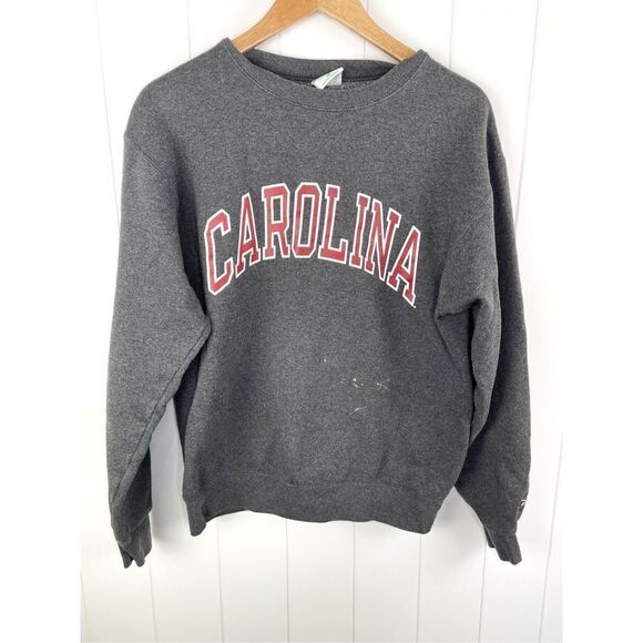Champion USC Carolina Crewneck Grey Sweatshirt Pullover Vintage 90s Y2K Size M - Picture 1 of 6
